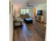 Inviting living room features modern decor and a ceiling fan at 3001 58Th Ave S # 1103, St Petersburg, FL 33712