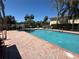 Community pool surrounded by lush landscaping, offering a serene and private retreat at 3001 58Th Ave S # 1103, St Petersburg, FL 33712