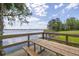 Charming waterfront picnic area with table providing an enjoyable lake view at 4206 Preserve Pl, Palm Harbor, FL 34685