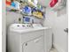 Bright and functional laundry room with modern washer and dryer units and shelving for easy organization at 6265 Sun Blvd # 1201, St Petersburg, FL 33715