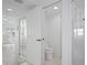 Hallway leading to bedroom and bathroom with walk-in shower at 6495 Shoreline Dr # 8106, St Petersburg, FL 33708