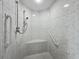 Bright shower with safety bars and non-slip surface at 6495 Shoreline Dr # 8106, St Petersburg, FL 33708