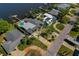 Stunning waterfront home featuring a private pool, lush landscaping, and a convenient boat dock at 714 Bayshore Dr, Tarpon Springs, FL 34689