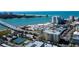 Scenic aerial view of a condo near the beach, offering tennis courts and easy city access at 895 S Gulfview Blvd # 309, Clearwater Beach, FL 33767