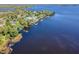 Beautiful aerial view of a waterfront community with docks and lake access for boating and recreation at 1162 Tookes Rd, Tarpon Springs, FL 34689