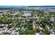 An aerial view of a neighborhood with mature trees and proximity to the Tampa International Airport and easy access to the Bay at 15204 Westminister Ave, Clearwater, FL 33760