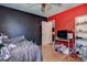 Bedroom with unique color scheme, window, and closet at 15204 Westminister Ave, Clearwater, FL 33760