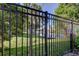 Iron fence lines the property and provides a view of the peaceful pond at 263 Alexander Woods Dr, Plant City, FL 33563