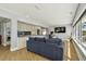 Open-concept living room with view of the kitchen and waterfront at 2970 68Th S Ave, St Petersburg, FL 33712