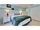 A cozy bedroom with a bed between two nightstands and a large headboard at 367 Bobby Jones Rd # 367, Sarasota, FL 34232
