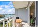 Relax on this condo's private balcony with beautiful water views and space for seating at 610 Island Way # 302, Clearwater Beach, FL 33767