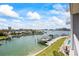 Expansive water views from this condo, complete with boat docks and gorgeous blue skies at 610 Island Way # 302, Clearwater Beach, FL 33767
