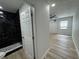 Bright bedroom with ceiling fan, natural light and adjoining bathroom at 7608 Lakeside Blvd, Tampa, FL 33614