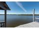 Waterfront view from a covered deck, showcasing serene waters and natural surroundings at 8820 S Hickory Ln, Riverview, FL 33578