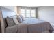 Comfortable main bedroom features plush carpet, neutral color scheme and many windows at 11966 Climbing Fern Ave, Riverview, FL 33579