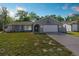 Charming single-story home with a well-manicured lawn and a two-car garage at 13501 Whitby Rd, Hudson, FL 34667