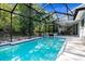 Inviting screened-in pool area with ample space for relaxation and outdoor dining at 13501 Whitby Rd, Hudson, FL 34667