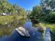 Scenic backyard with a serene river view, surrounded by lush greenery at 14633 Sassandra Dr, Odessa, FL 33556