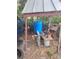House equipment, featuring a blue water tank in an enclosed space at 14633 Sassandra Dr, Odessa, FL 33556
