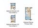Floor plans showcasing optional shower and primary bathroom layouts with tubs and vanities at 1714 Trailhead Ln, Zephyrhills, FL 33541