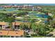 Aerial view highlighting the community's proximity to the water and golf course at 1901 Oyster Catcher Ln # 823, Clearwater, FL 33762