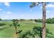 Scenic golf course view with green fairways, a pond, and blue skies, ideal for outdoor enthusiasts at 1901 Oyster Catcher Ln # 823, Clearwater, FL 33762