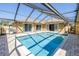 Private screened-in swimming pool surrounded by a brick-paved deck at 2312 Heron Cir, Clearwater, FL 33762