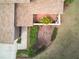 Aerial view of a home highlighting the secluded front patio and well-maintained landscaping at 3103 Taragrove Dr, Tampa, FL 33618