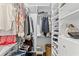 Walk-in closet with custom shelving providing ample storage and organization at 4310 W Sevilla St, Tampa, FL 33629