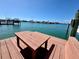 Waterfront dock featuring a seating area and beautiful views of the surrounding water at 540 115Th Ave, Treasure Island, FL 33706