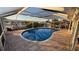 Enjoy this beautiful kidney shaped pool with great views of canal at 6526 Senegal Palm Way, Apollo Beach, FL 33572