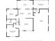 Detailed floor plan showcasing the layout of the home including the primary bedroom, kitchen, and living spaces at 9044 Lynwood Dr, Seminole, FL 33772