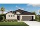Charming single-story home with a well-manicured lawn and a two-car garage, creating a welcoming curb appeal at 13920 Coronado Dr, Spring Hill, FL 34609