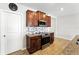 Kitchen with stainless steel appliances and tiled backsplash at 14050 Arbor Pines Dr, Riverview, FL 33579