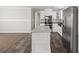 Modern kitchen with stainless steel appliances and a kitchen island at 1423 Venetia St, Nokomis, FL 34275