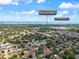 Aerial view of home in Dunedin near TD Ballpark, offering easy access to downtown at 1531 Picardy Cir, Clearwater, FL 33755
