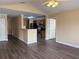 An open-concept living space showcasing the kitchen, and a spacious layout at 18267 Bridle Club Dr, Tampa, FL 33647
