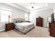 Spacious main bedroom features carpeted floors, ensuite bath, and traditional decor at 20647 Ovid Ln, Venice, FL 34293