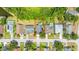 Aerial shot of home in a neighborhood with mature trees and landscaped yards at 29013 Old Marsh End, Wesley Chapel, FL 33543