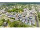 Aerial shot features the home nestled in a community with an in-ground pool at 5946 81St N Ave, Pinellas Park, FL 33781