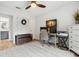 Cozy bedroom featuring neutral tones, stylish rug, and a large window at 611 Limetree Dr, Oldsmar, FL 34677