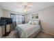 Bright bedroom with a ceiling fan and neutral tones at 7700 92Nd St # 207, Seminole, FL 33777