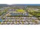 An aerial view showing neighborhood with water access and community amenities at 109 W Saint Lucia Loop, Apollo Beach, FL 33572