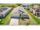 Beautiful front exterior of a single Gathering home featuring a two car garage, and well-manicured yard at 11414 Weston Course Loop, Riverview, FL 33579