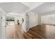 Bright, airy living room with wood floors and a view of the lake at 11519 Glenmont Dr, Tampa, FL 33635