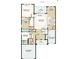 Detailed floor plan showcasing the layout of the first floor and garage at 1725 Trailhead Ln, Zephyrhills, FL 33541