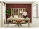Bright home office featuring sleek desk, comfortable chair, stylish decor, and a storage cabinet at 2277 Blue Grosbeak Pl, Wimauma, FL 33598