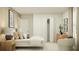 Bright bedroom featuring a cozy bed, dresser, and closet at 2283 Blue Grosbeak Pl, Wimauma, FL 33598