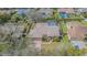 An aerial view showing a well-maintained home with a pool and landscaped yard in a suburban neighborhood at 2706 Bent Leaf Dr, Valrico, FL 33594