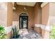 Close-up of the front entrance featuring a decorative door, stone walkway, and inviting curb appeal at 2706 Bent Leaf Dr, Valrico, FL 33594